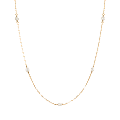 Aurate New York Endless Pearl Station Necklace In Yellow
