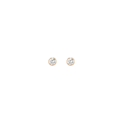 Aurate New York Xxl Diamond Bezel Studs In Rose