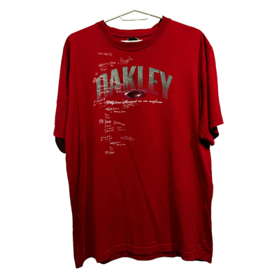 Pre-owned Oakley X Vintage Oakley T Shirt In Red