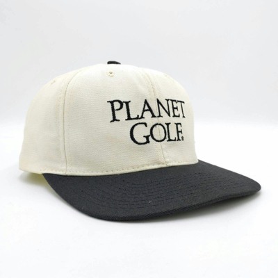 Pre-owned Trucker Hat X Vintage Planet Golf Trucker Hat Two Tone Cap Strapback Pga In White