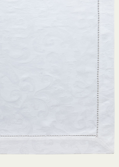 Shop Sferra Plume Jacquard 70" X 108" Tablecloth In White