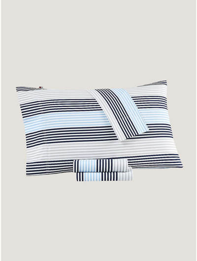 Shop Tommy Hilfiger Blue Stripe Sheet Set