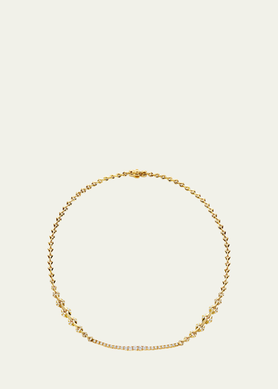 Shop Dries Criel 18k Yellow Gold Flow Bond Diamond Necklace