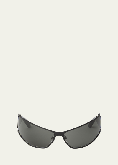 Shop Off-white Men's Luna Cat-eye Sunglasses In Black