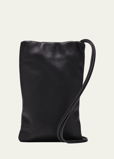 Shop The Row Bourse Phone Case In Napa Leather In Bag Black Ang