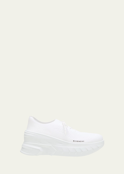 Shop Givenchy Marshmallow Knit Wedge Sneakers In White