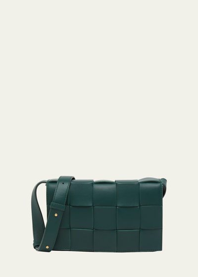 Shop Bottega Veneta Cassette Bag In 3049 Emerald Gree