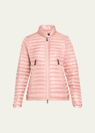 Shop Moncler Pontaix Packable Lightweight Puffer Jacket In Pastel Pink