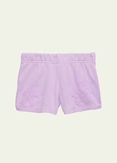 Shop Flowers By Zoe Girl's Star-print Shorts In Purple