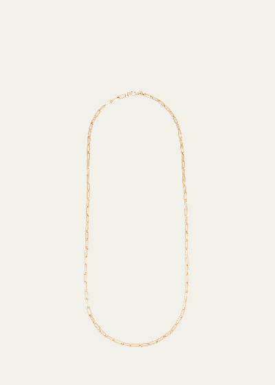 Shop Mellerio 18k Yellow Gold Medium Rectangular Link Chain Long Necklace