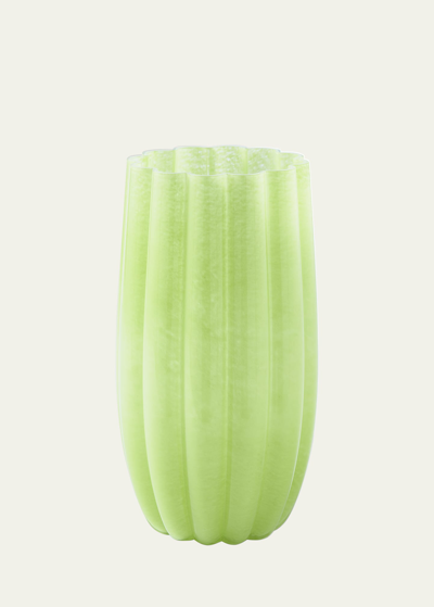 Shop Polspotten Melon Vase - 15" In Olive Green