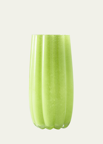 Shop Polspotten Melon Vase - 11" In Olive Green