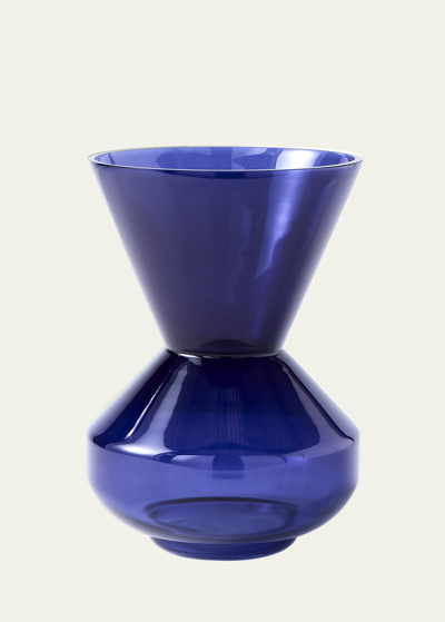 Shop Polspotten Thick Neck Vase - 16" In Dark Blue