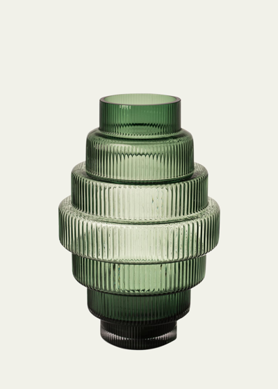Shop Polspotten Steps Vase - 12" In Dark Green