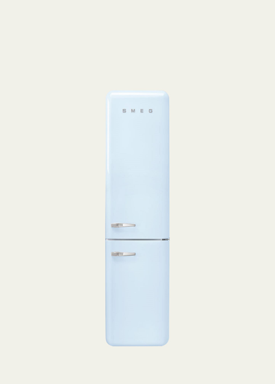 Shop Smeg Fab32 Retro-style Refrigerator With Bottom Freezer, Right Hinge In Pastel Blue