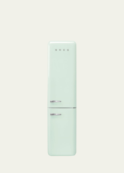Shop Smeg Fab32 Retro-style Refrigerator With Bottom Freezer, Right Hinge In Pastel Green
