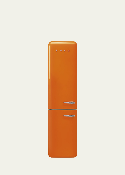 Shop Smeg Fab32 Retro-style Refrigerator With Bottom Freezer, Left Hinge In Orange