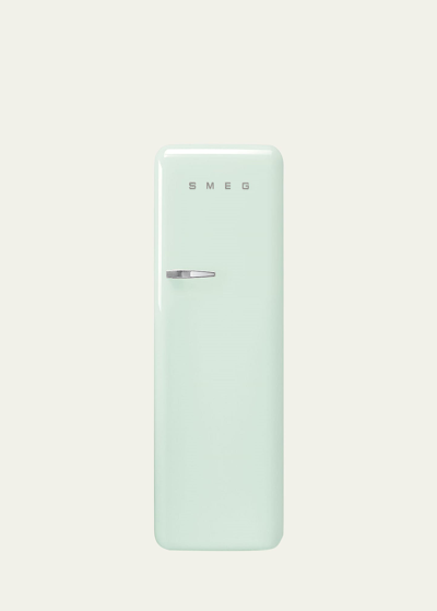 Shop Smeg Fab28 Retro-style Refrigerator With Internal Freezer, Right Hinge In Pastel Green