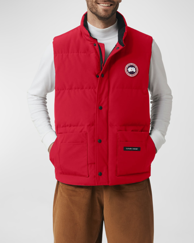 Shop Canada Goose Freestyle Crew Vest In Fortune Red