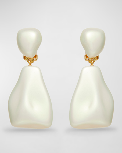 Shop Lele Sadoughi Wilma Pearly Drop Earrings In Holographic Pearl
