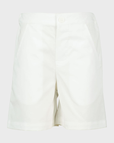 Rachel Riley Boy's Solid Cotton Shorts In White