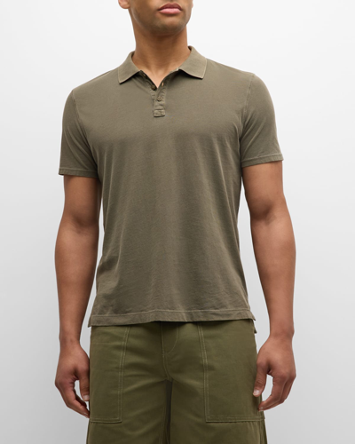 Shop Atm Anthony Thomas Melillo Men's Classic Jersey Polo Shirt In Army
