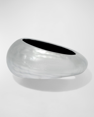 Shop Alexis Bittar Puffy Lucite Tapered Bangle Bracelet In Silver