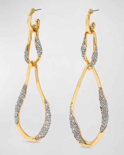 Shop Alexis Bittar Solanales Crystal Linear Link Earrings In Crystals