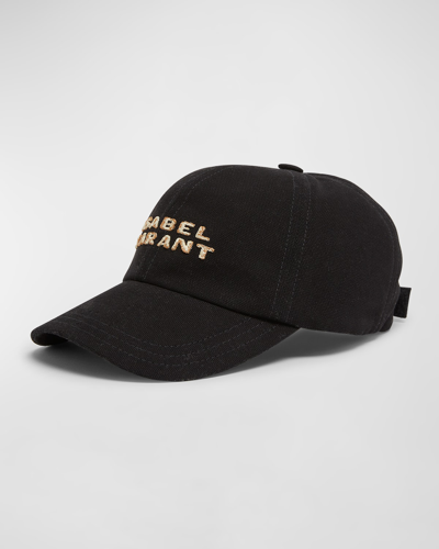 Shop Isabel Marant Tyron Logo Baseball Hat In Black