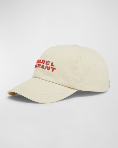 Shop Isabel Marant Tyron Logo Baseball Hat In Ecru