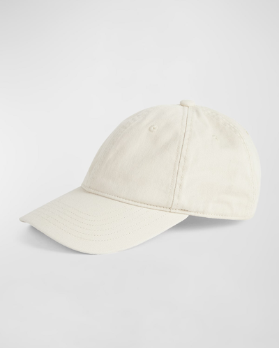 Shop Totême Logo Cotton Baseball Hat In Pebble