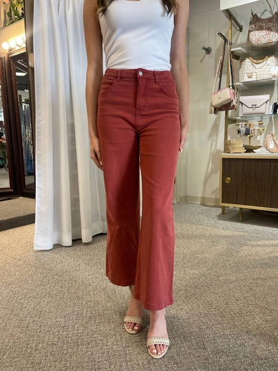 Entro Wide Leg Pants In Rust In Multi
