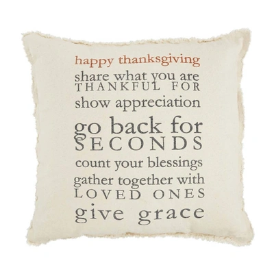 Shop Mudpie Rules Pillow In Thanksgiving