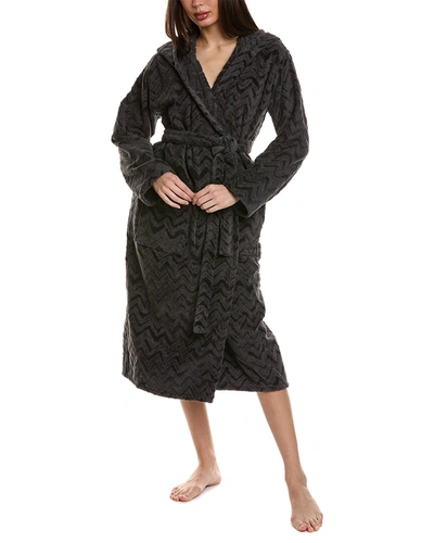 Shop Missoni Rex Hooded Bathrobe In Grey