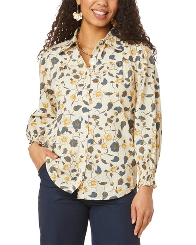 Roller Rabbit Evandra Floral Noemie Top In White