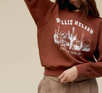 Shop Daydreamer Women's Willie Nelson Stardust Tour Sweatshirt In Brown