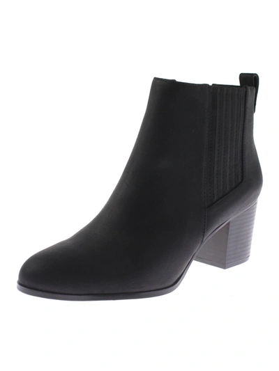Shop Inc Fainn Womens Solid Stacked Heel Ankle Boots In Black