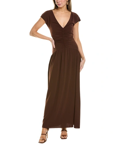 Shop Bec & Bridge Gianna Maxi Dress In Brown