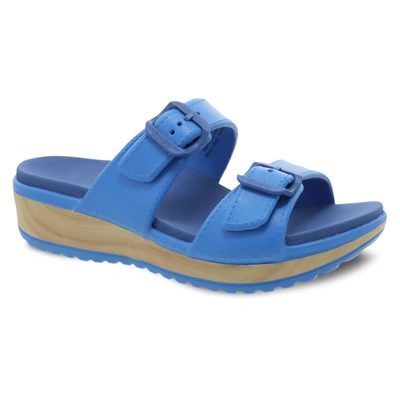 Shop Dansko Women's Kandi Slip-on Adjustable Sandal - Medium Width In Blue
