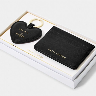 Shop Katie Loxton One In A Million Heart Keyring & Cardholder In Black