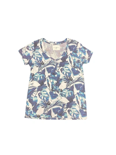 Sol Angeles Midnight Blues V Neck In Midnight Blue/palm Print In Multi