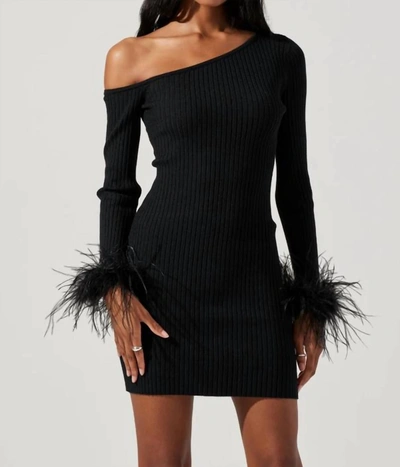 Shop Astr Liz Sweater Dress In Black