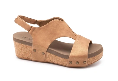 Shop Corkys Footwear Women's Refreshing Wedge Sandal In Nude In Brown