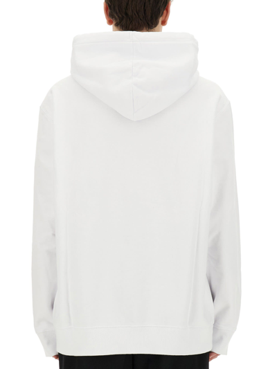 Shop Lanvin Sweatshirt With Logo In Optic White