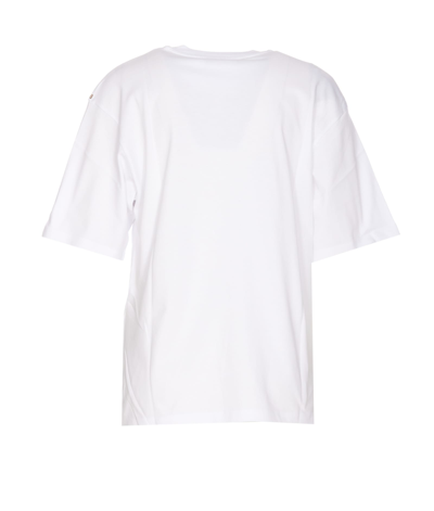 Shop Sportmax Jersey T-shirt Heart Print In Bianco
