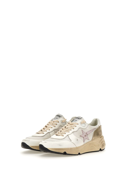 Shop Golden Goose Running Sole Sneakers In White/orchid Hush/platinum