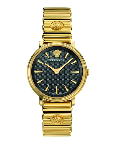 Shop Versace V-circle Logomania Bracelet Watch In Multi