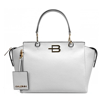 Shop Baldinini Trend Leather Di Calfskin Women's Handbag In White