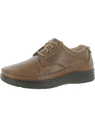 Shop Drew Toledo Mens Leather Flats Oxfords In Brown