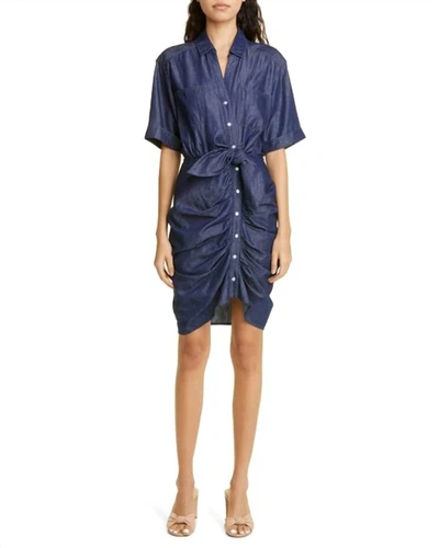 Shop Veronica Beard Hensley Dress In Washed Oxford In Multi